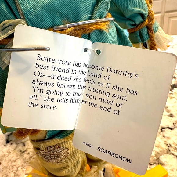 1987 Wizard of Oz Scarecrow Doll 12" w Stand by Hamilton Gifts P3801 - Picture 4 of 5